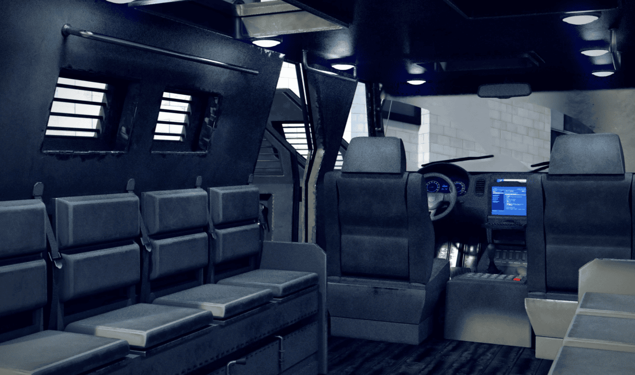 3d interior swat vehicle model