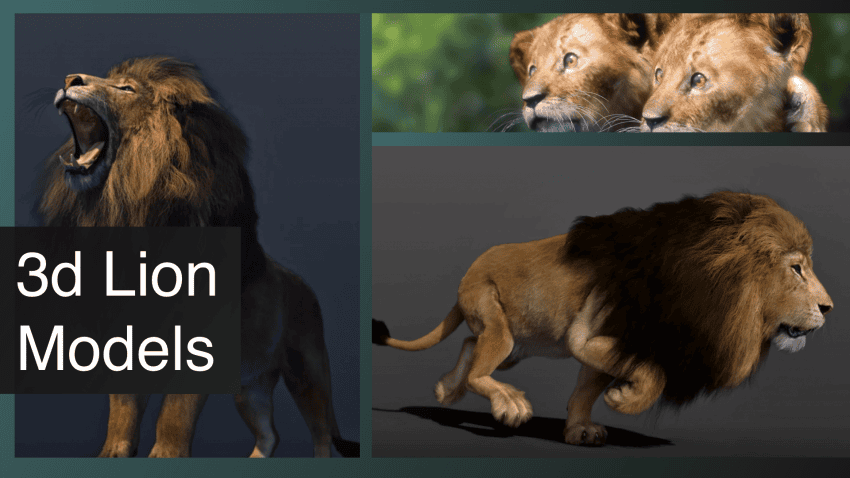 lion 3d models