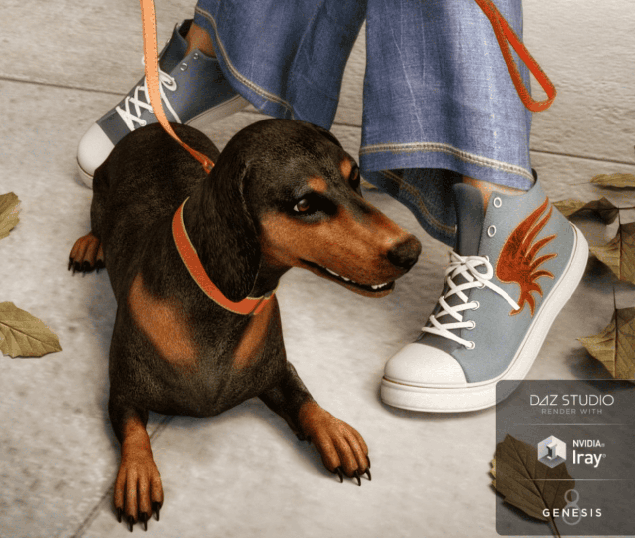 3d models of collars and leashes