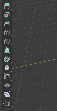 Blender tool bar