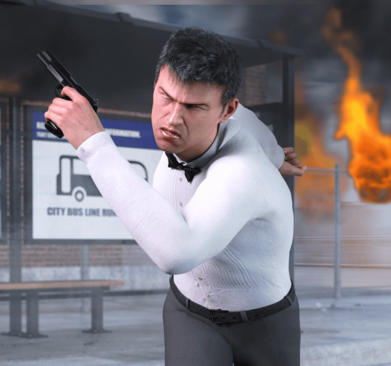 action movie 3d poses