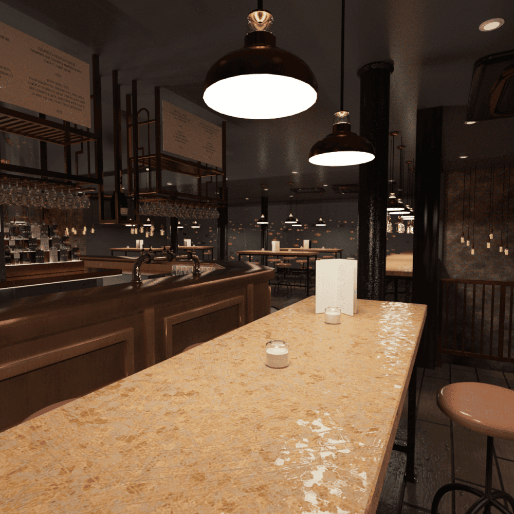 beautiful bar 3d model