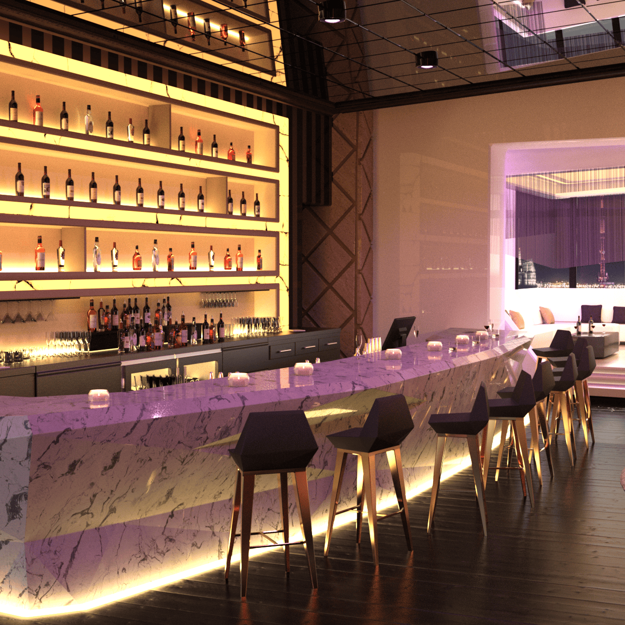 night bar 3d model