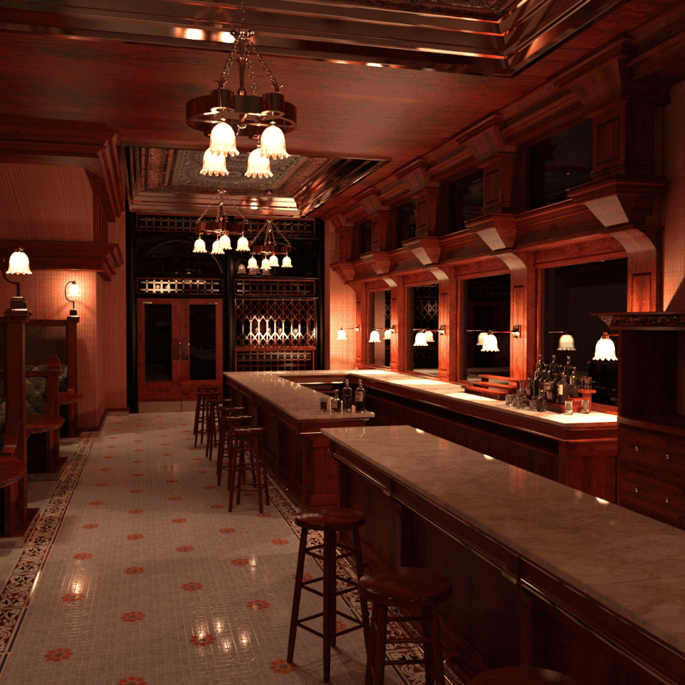 high quality bar 3d model