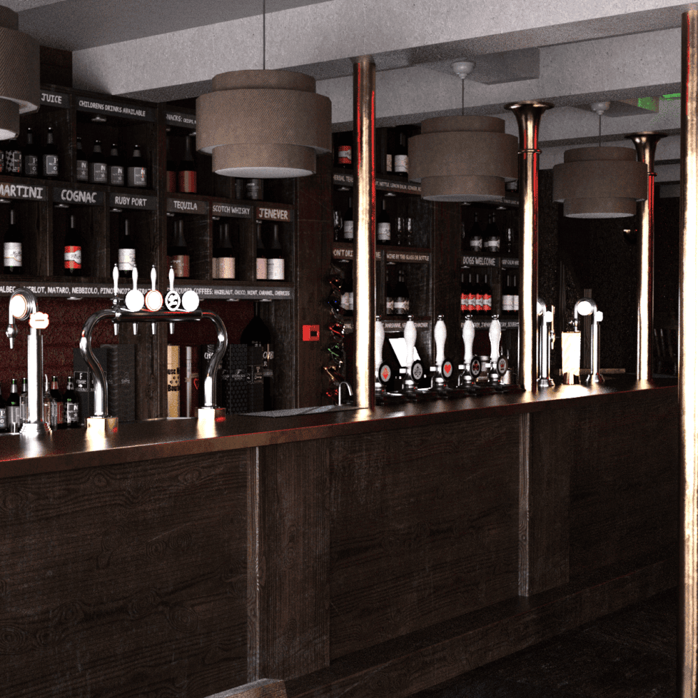 vintage bar 3d model