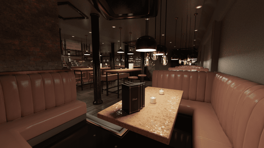 3d model of a bar