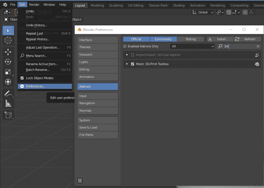blender 3d printing add on
