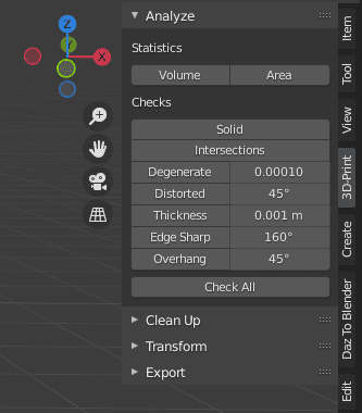 blender 3d printing analyze