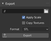 blender 3d printing export
