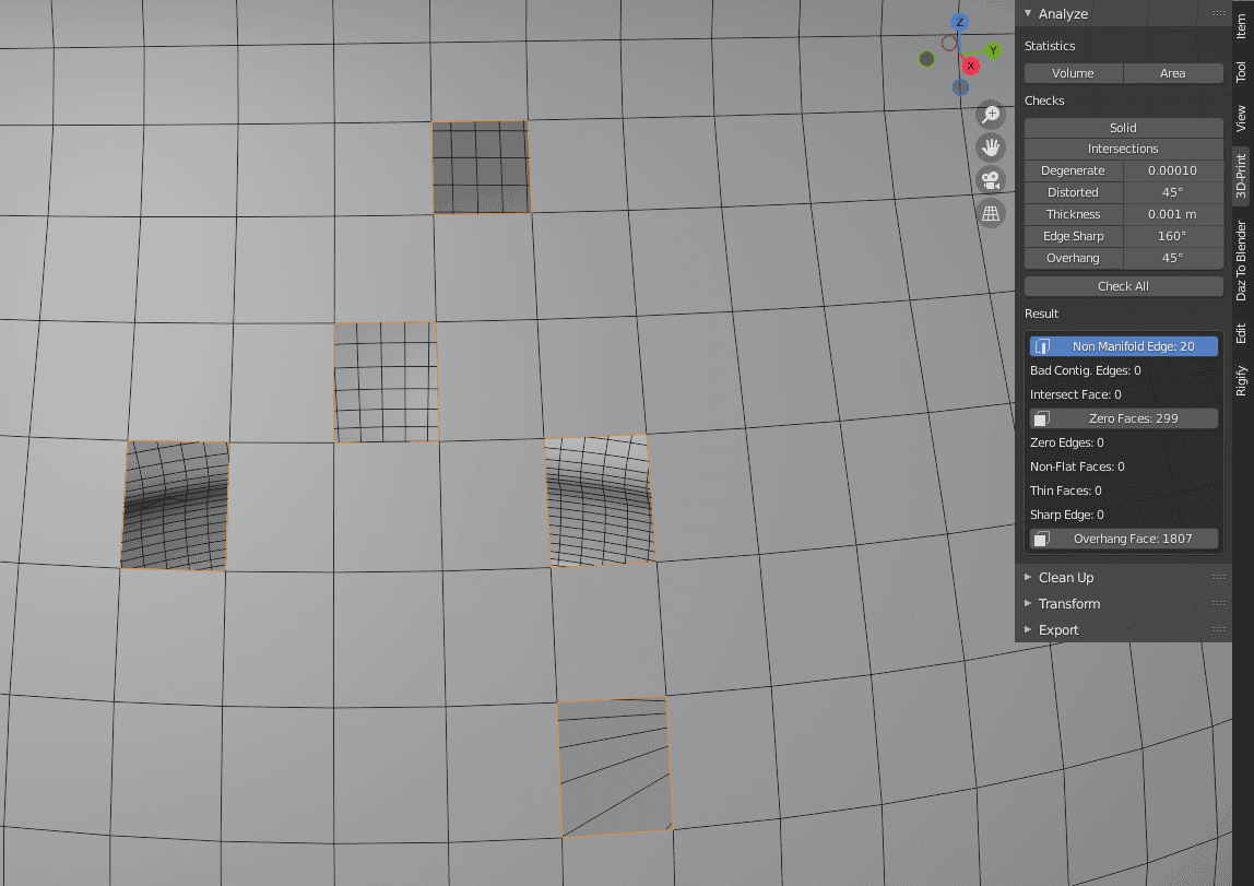 blender 3d printing non manifold