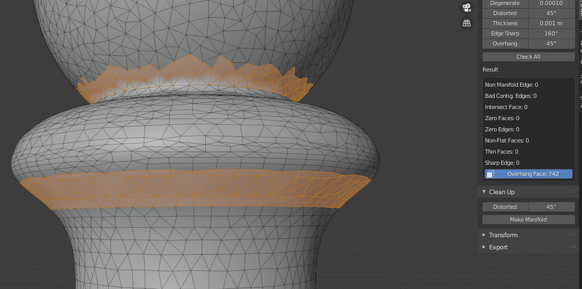 blender 3d printing overhang faces