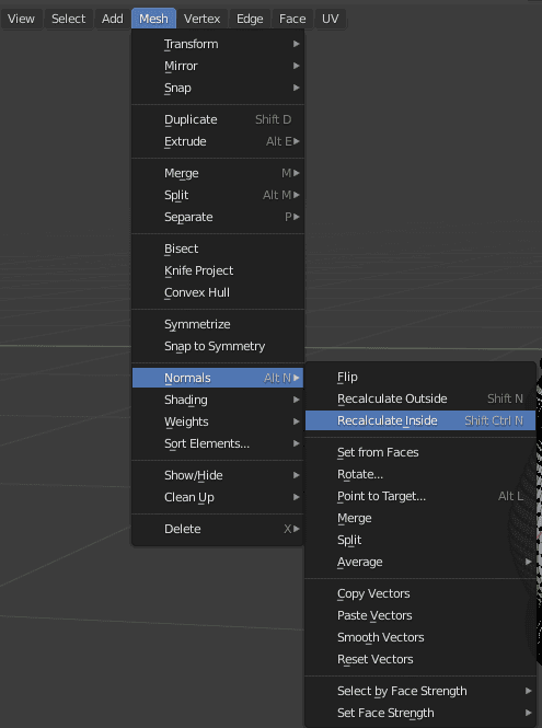 blender 3d printing recalculate normals
