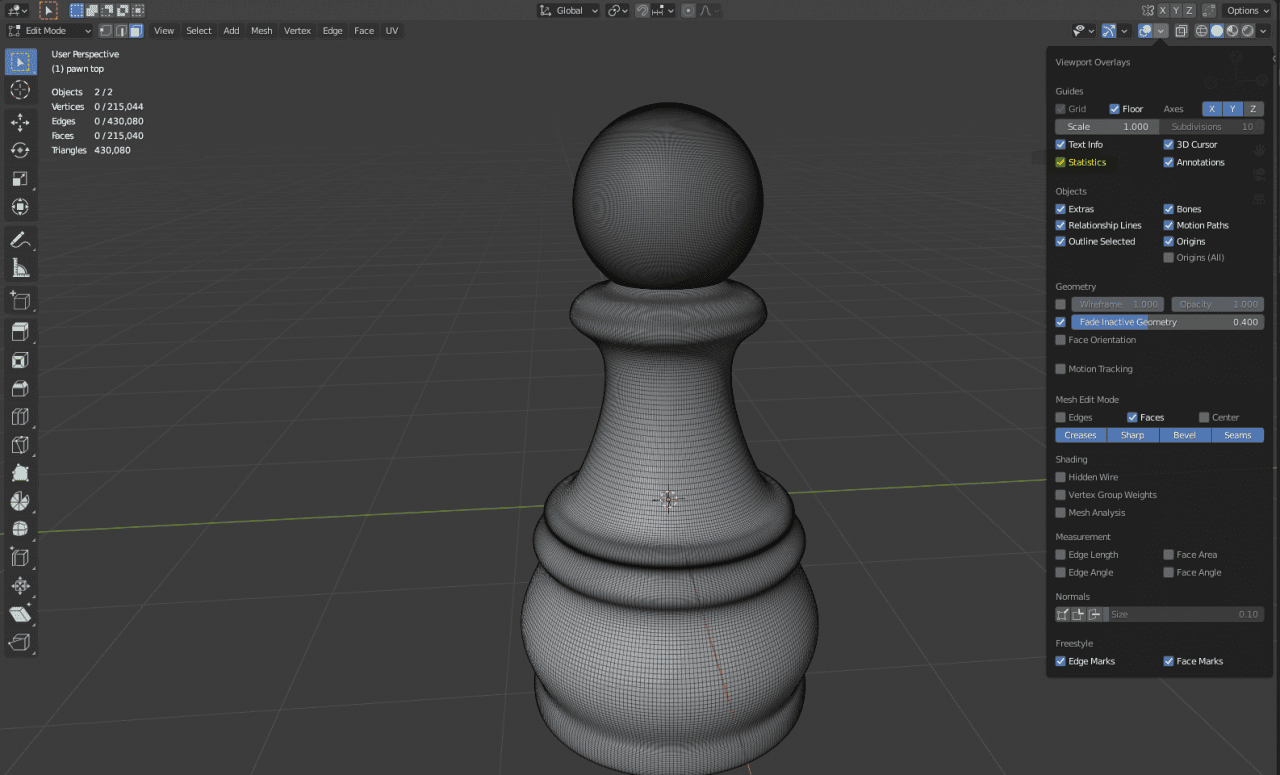 blender 3d printing statistics