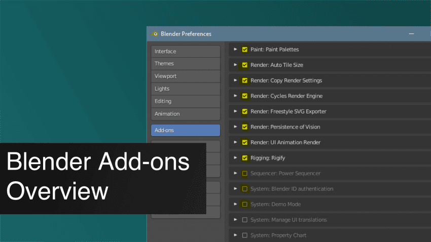 Blender Add-ons Overview