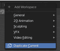 blender add workspace