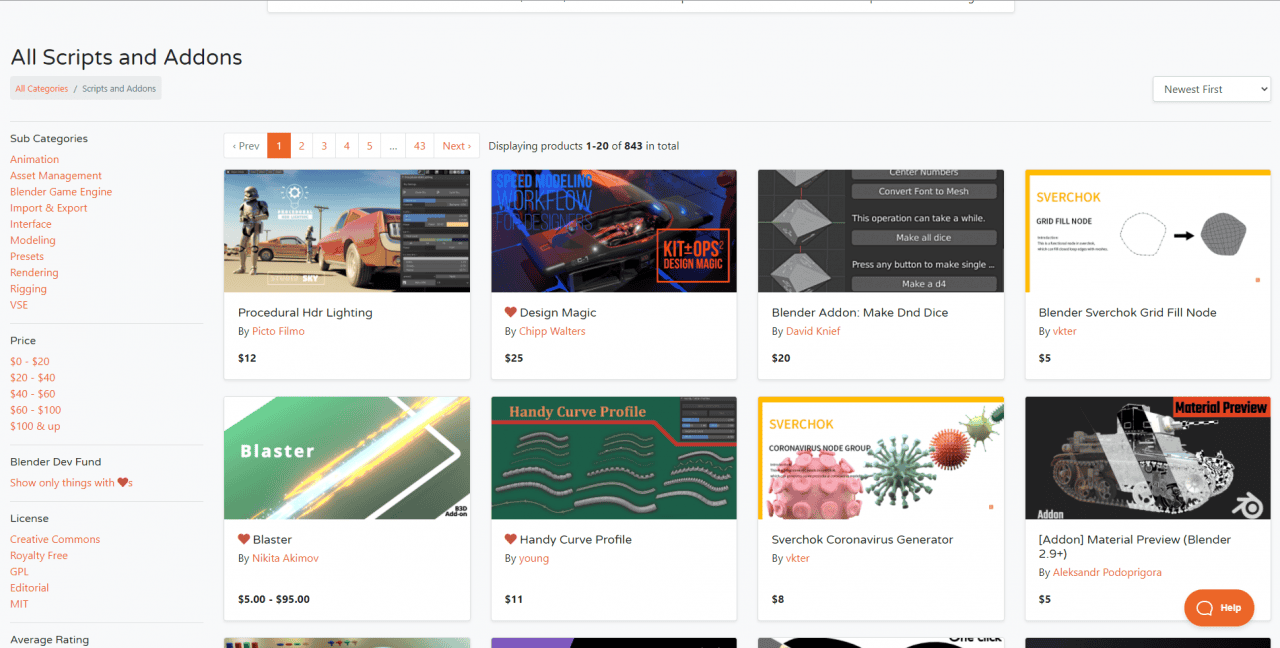 blender addons market