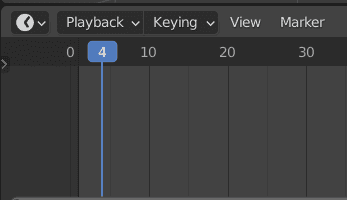 blender animate current frame