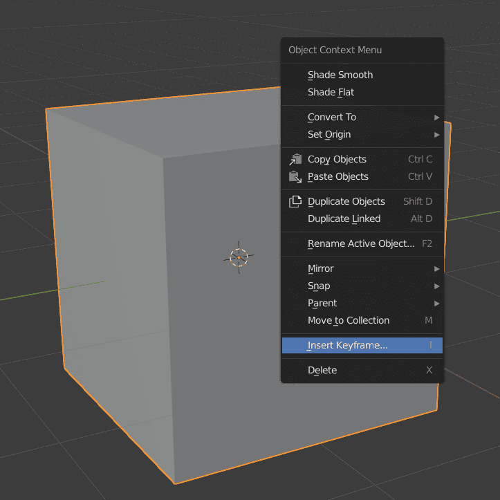 blender animate insert keyframe