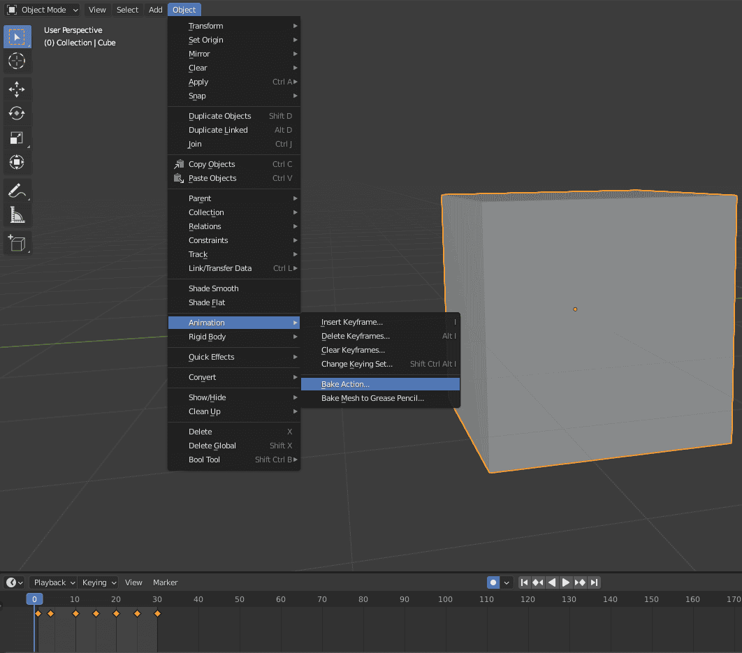 blender animation bake