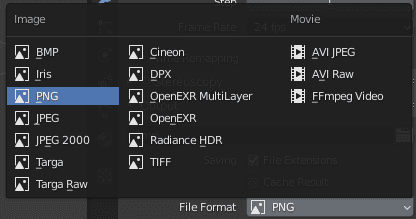 blender animation image output