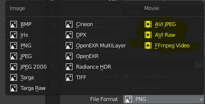 blender animation output