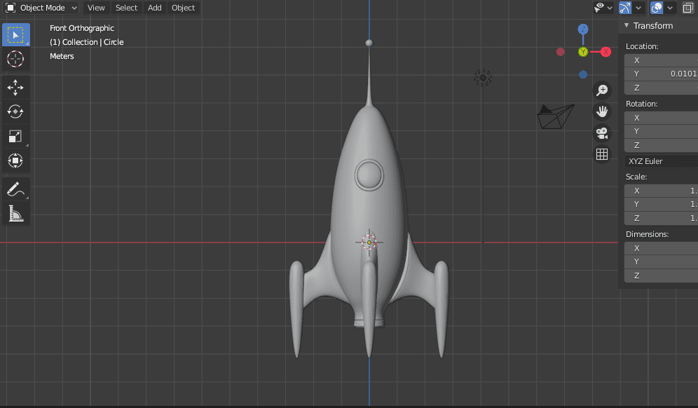blender apply all transforms rocket modeling ready