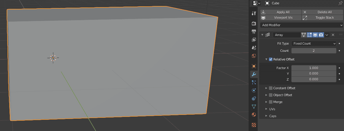 blender array modifier