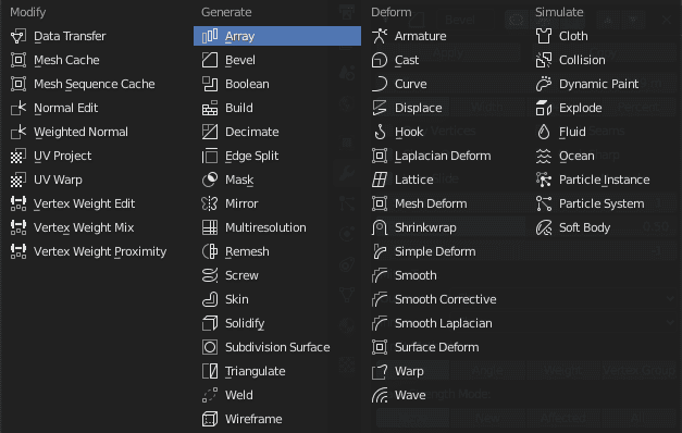 blender array modifier