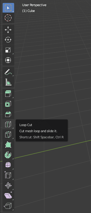 blender basics loop cut tool