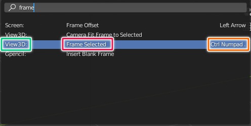 blender search window