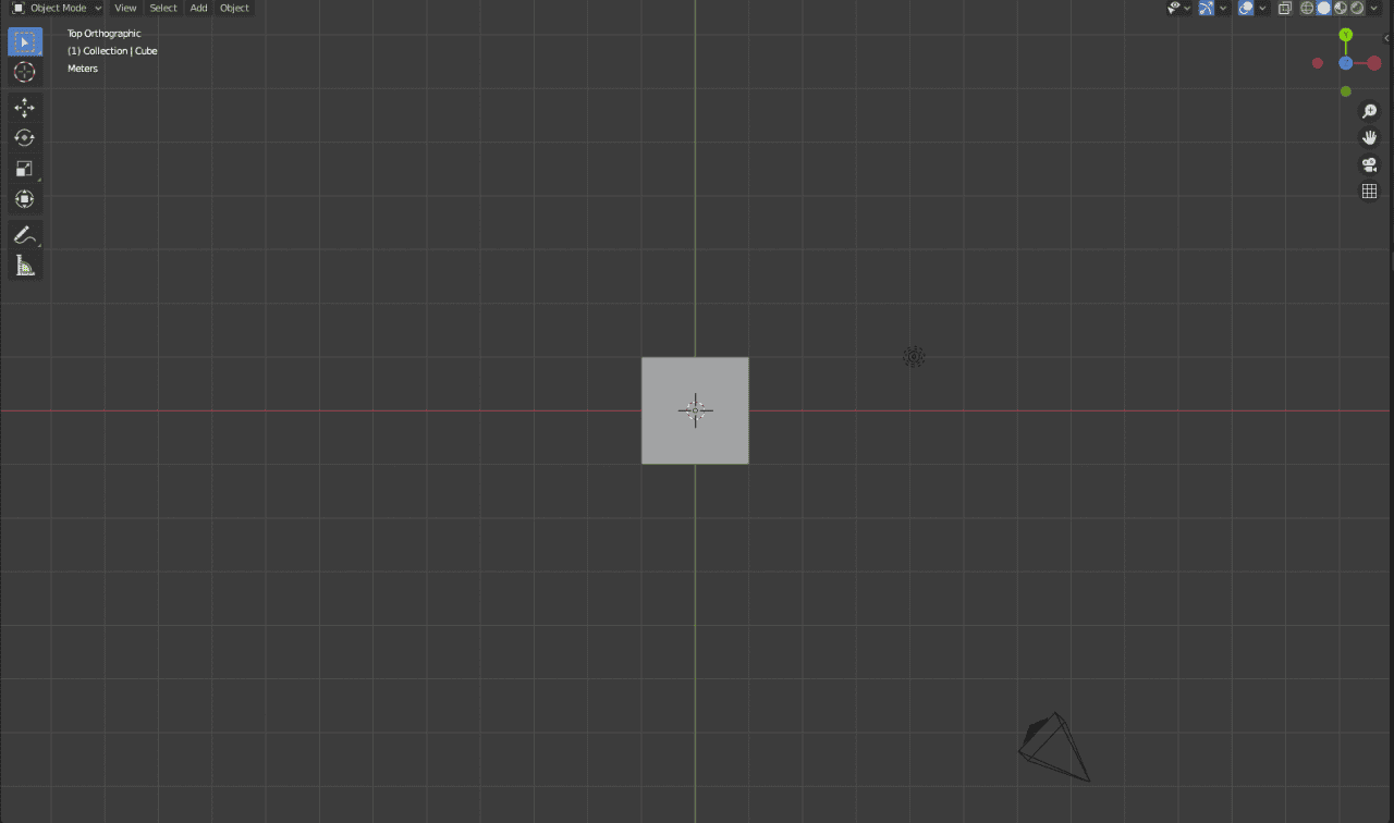 blender interface top view