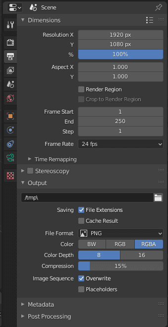blender camera resolution