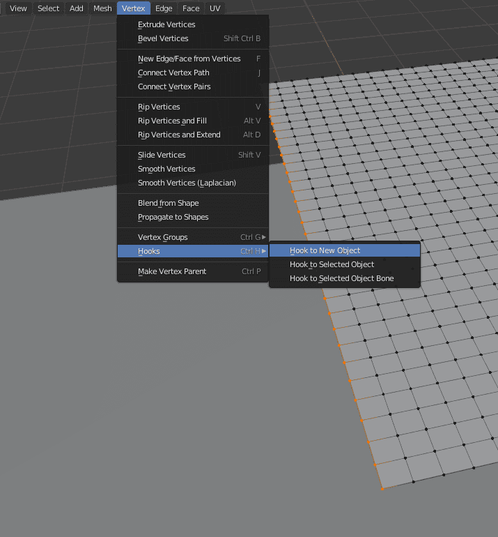 blender cloth hooking