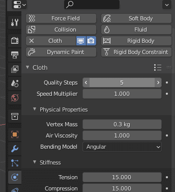blender cloth simulation quality steps