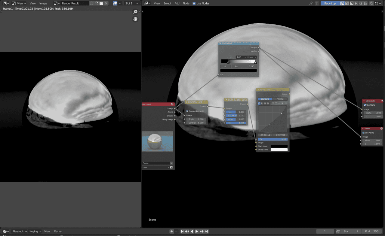 blender compositing color ramp