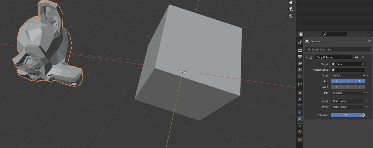 blender constraints copy rotation