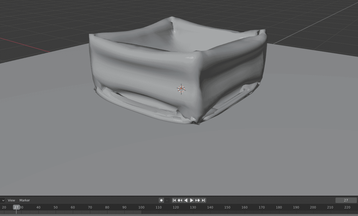 blender cube cloth simulation
