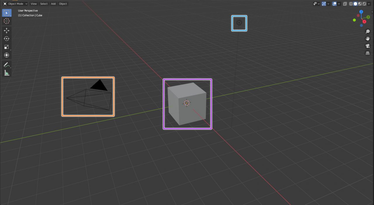 blender default scene