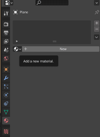 blender displacement add new material