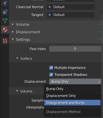blender displacement and bump