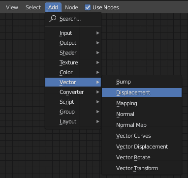 blender displacement node