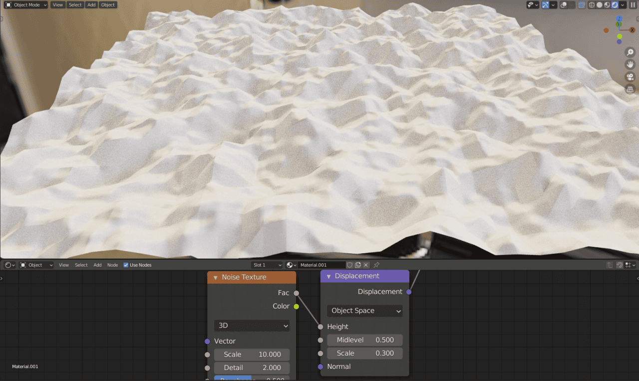 blender displacement setup