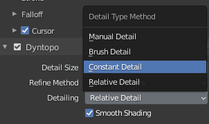 blender dyntopo constant detail