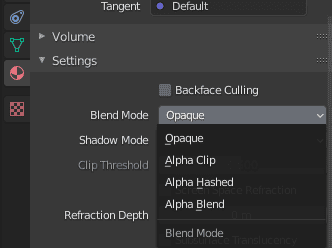 blender eevee glass blend mode
