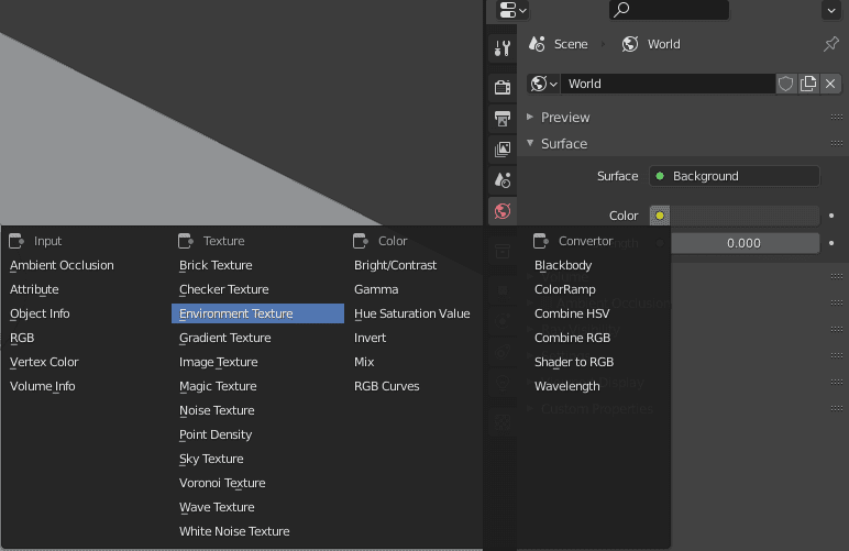blender environment lighting
