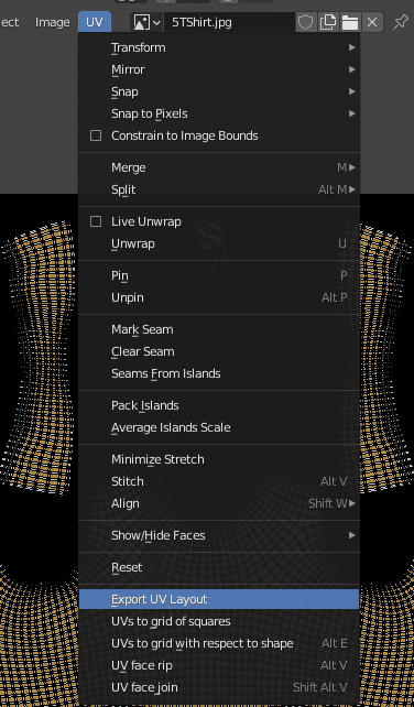 blender export uv layout