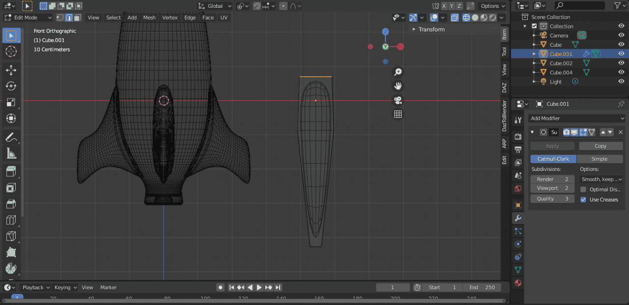 blender fin decorative element