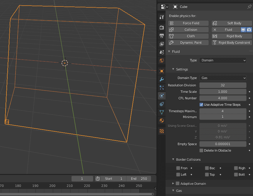 blender fluid simulation domain