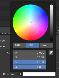 blender glass base color