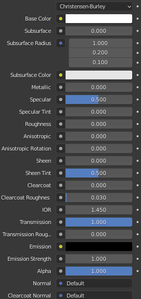 blender glass material settings